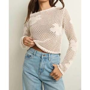 NEW Z SUPPLY blossom floral sweater in natural